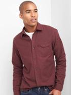 Gap Men Oxford Garment Dye Standard Fit Shirt - Pinot Noir