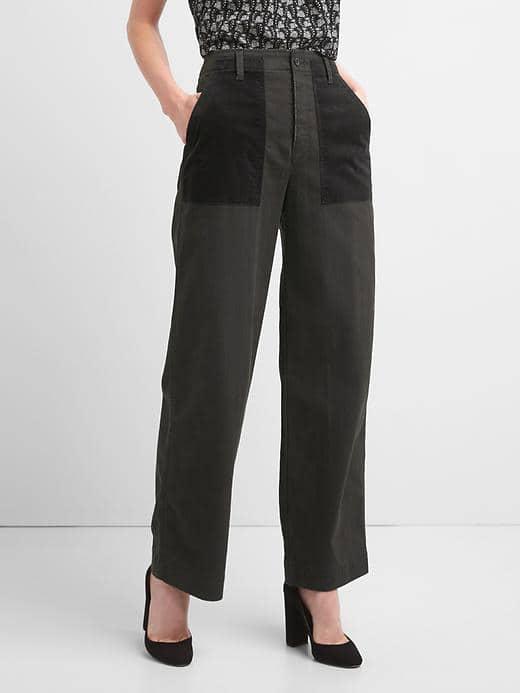 Gap Women High Rise Utility Boyfriend Chinos - Moonless Night