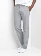 Gap Men Lightweight Straight Fit Performance Khakis - Light Gray
