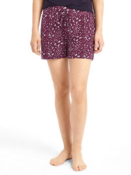 Gap Women Pure Body Print Sleep Shorts - Red Flower