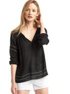 Gap Women Soft Shirred Top - True Black