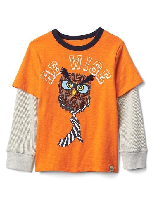 Gap 2 In 1 Graphic Tee - Vibrant Orange