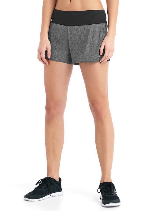 Gap Women Gapfit Gstep Heather Shorts - Medium Grey Heather