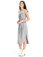 Gap Women Crochet Lace Tie Belt Dress - Heather Grey