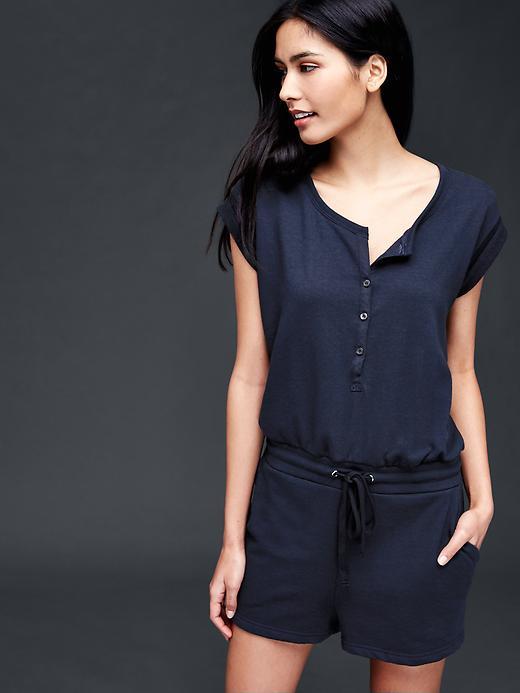 Gap Women Henley Romper - True Indigo