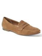 Gap Women Soft Leather Loafer - Caramel Suede Brown