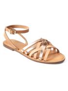 Gap Women Leather Lattice Sandals - Rose Gold