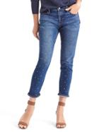 Gap Women Authentic 1969 Stud Best Girlfriend Jeans - Dark Indigo