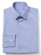 Gap Men Stretch Poplin Standard Fit Shirt - Shirting Blue