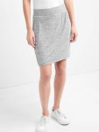Gap Women Softspun Drapey Mini Skirt - Light Grey Marle
