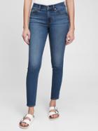 Mid Rise True Skinny Jeans With Washwell