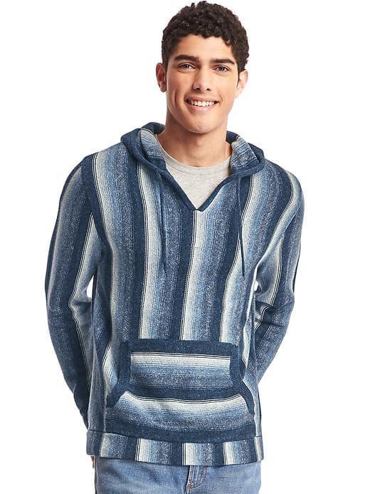 Gap Men Southwestern Stripe Hoodie - Navy