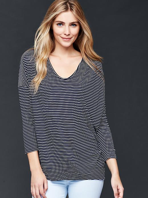 Gap Stripe Scoop Neck Tunic - True Indigo