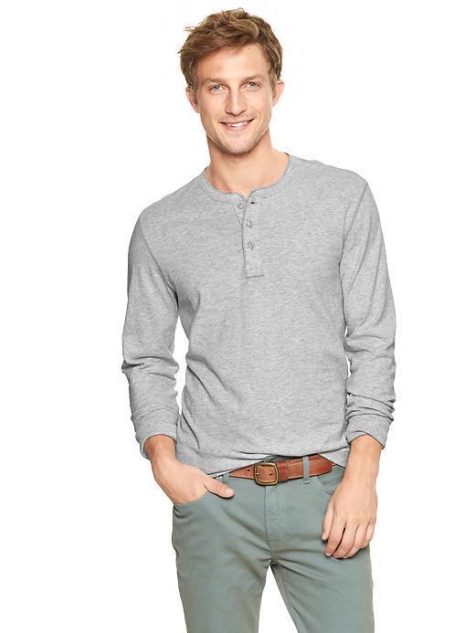 Gap Solid Henley - Gray Heather