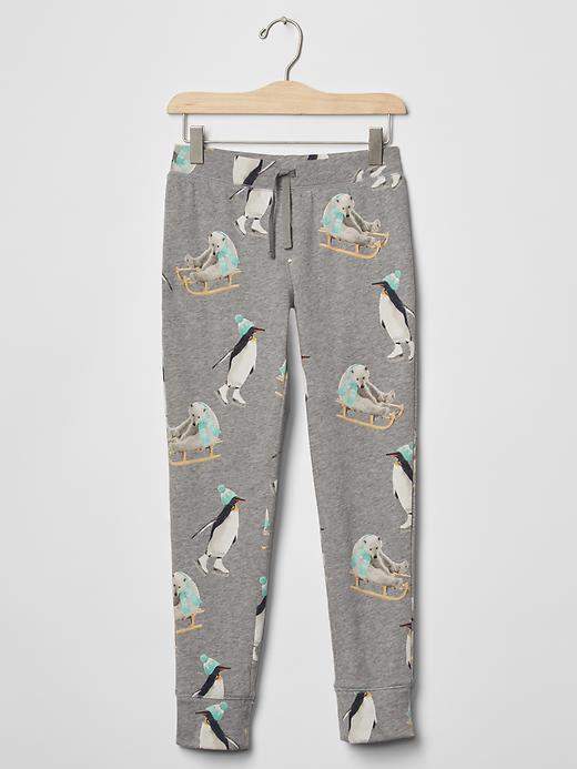 Gap Printed Sweats - Sparkle Heather Gray