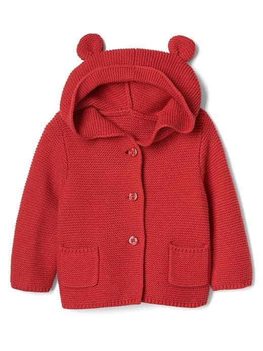Gap Bear Garter Hoodie - Modern Red