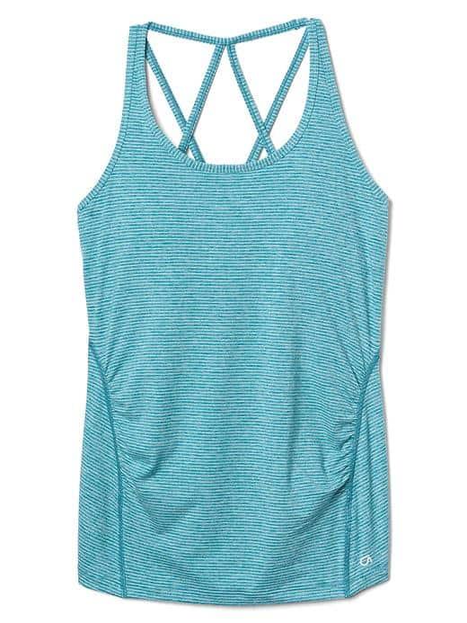 Gap Women Gapmaternity Breathe Stripe Strappy Shelf Tank - Aqua Stripe