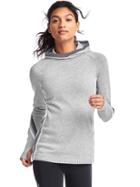 Gap Women Coolmax Stripe Hooded Sweater - Gray Multi