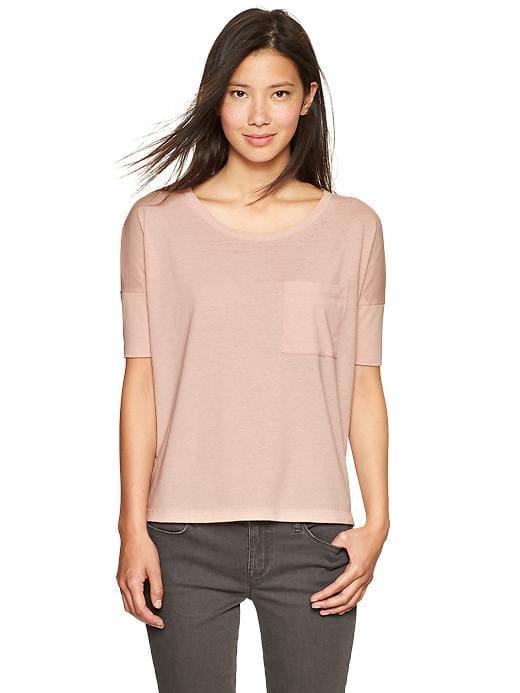 Gap Women Elbow Sleeve Burnout Tee - Nude Rose