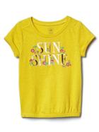 Gap Embellished Graphic Bubble Tee - Solar Flare