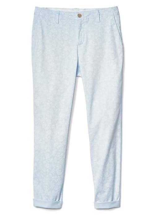 Gap Women Floral Girlfriend Chino - Essential Blue