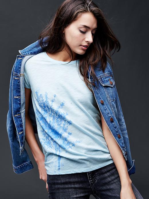 Gap Watercolor Graphic Tee - Daybreak Blue