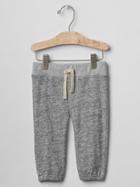 Gap Banded Marled Pants - Marled Grey Heather