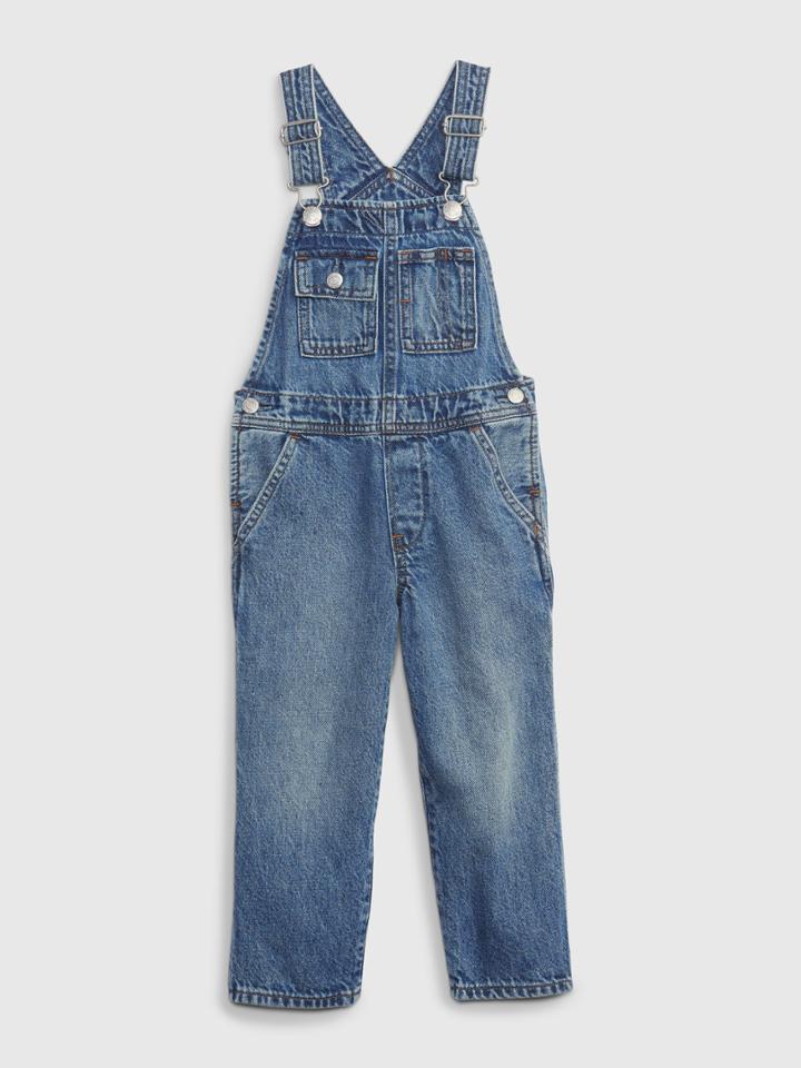 Toddler Denim Overalls With Washwell