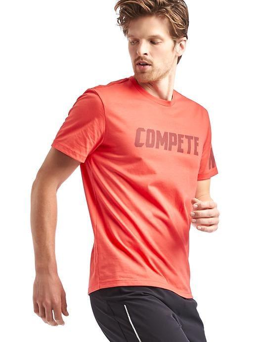 Gap Men Gdry Graphic Tee - Neon Coral Flame