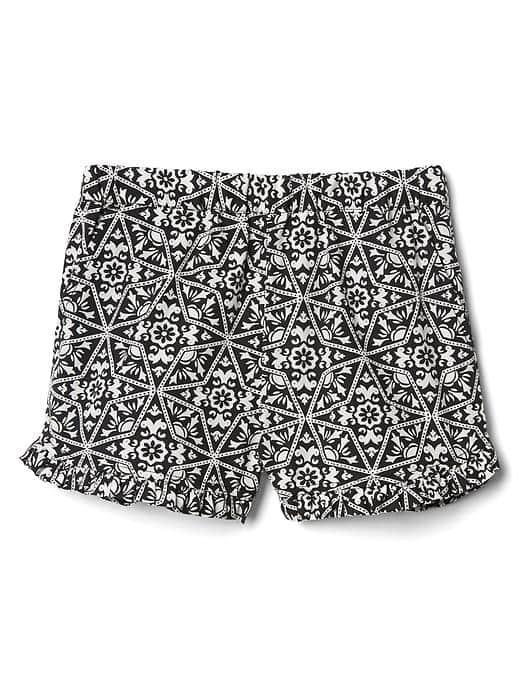 Gap Ruffle Dolphin Shorts - Black Print