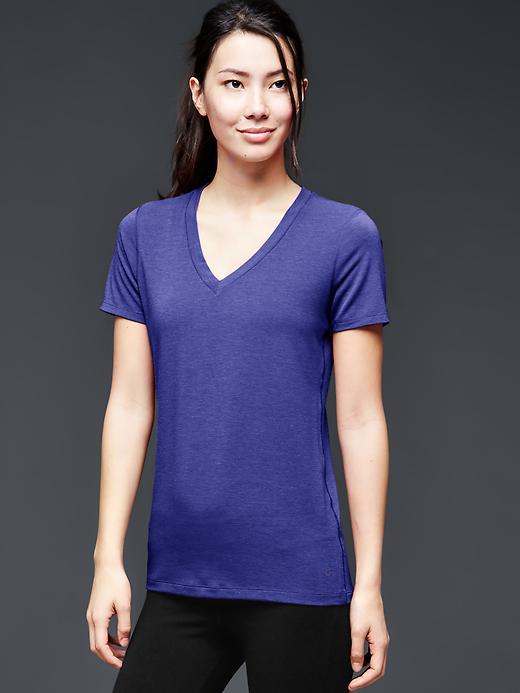 Gap Women Gapfit Breathe V Neck Tee - Capital Blue