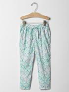 Gap Floral Mosaic Pants - Southern Turquoise