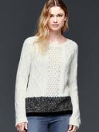 Gap Mohair Cable Knit Sweater - Snow Cap
