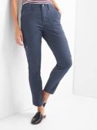Gap Women High Rise Skinny Ankle Utility Chinos - Vintage Navy