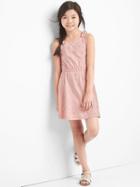 Gap Print Bow Tank Dress - Pink Standard