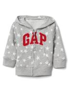 Gap Logo Starry Zip Hoodie - Gray