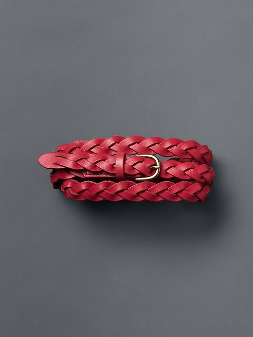 Gap Skinny Braided Belt - Buoy Red