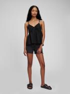 Deep V-neck Pleated Cami
