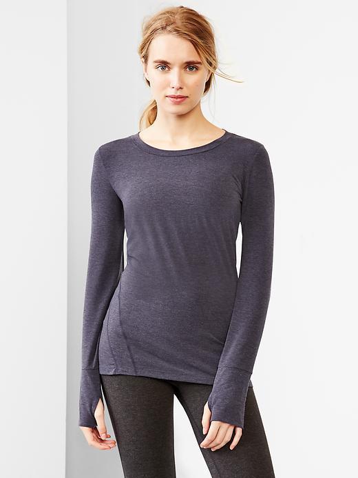 Gap Women Gapfit Breathe Long Sleeve T - Navy