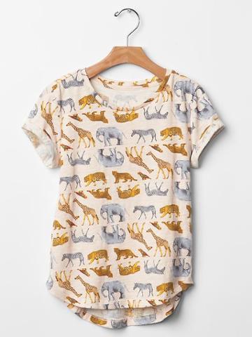 Gap Safari Jungle Print Tee - Pink Cameo