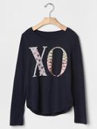Gap Embellished Love Graphic Tee - Blue Galaxy