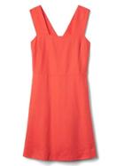 Gap Women Linen Print Sleeveless Dress - New Coral