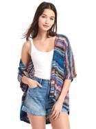 Gap Women Relaxed Half Sleeve Cardigan - Multi