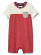 Gap Colorblock Shorty One Piece - Red