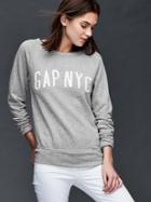 Gap Logo Nyc Crew Pullover - Heather Grey