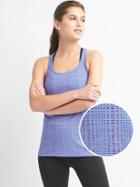 Gap Women Breathe Jacquard Tank - Bristol Blue