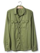 Gap Men Utility Standard Fit Shirt - Desert Cactus