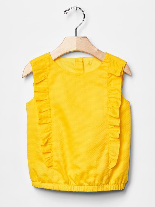 Gap Ruffle Front Bubble Tank - Sun Spot