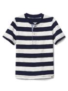 Gap Rugby Stripe Slub Henley - New Off White