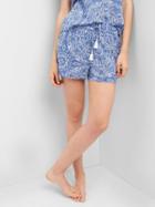 Gap Women Dreamwell Dolphin Sleep Shorts - Casitas Tiles Blue